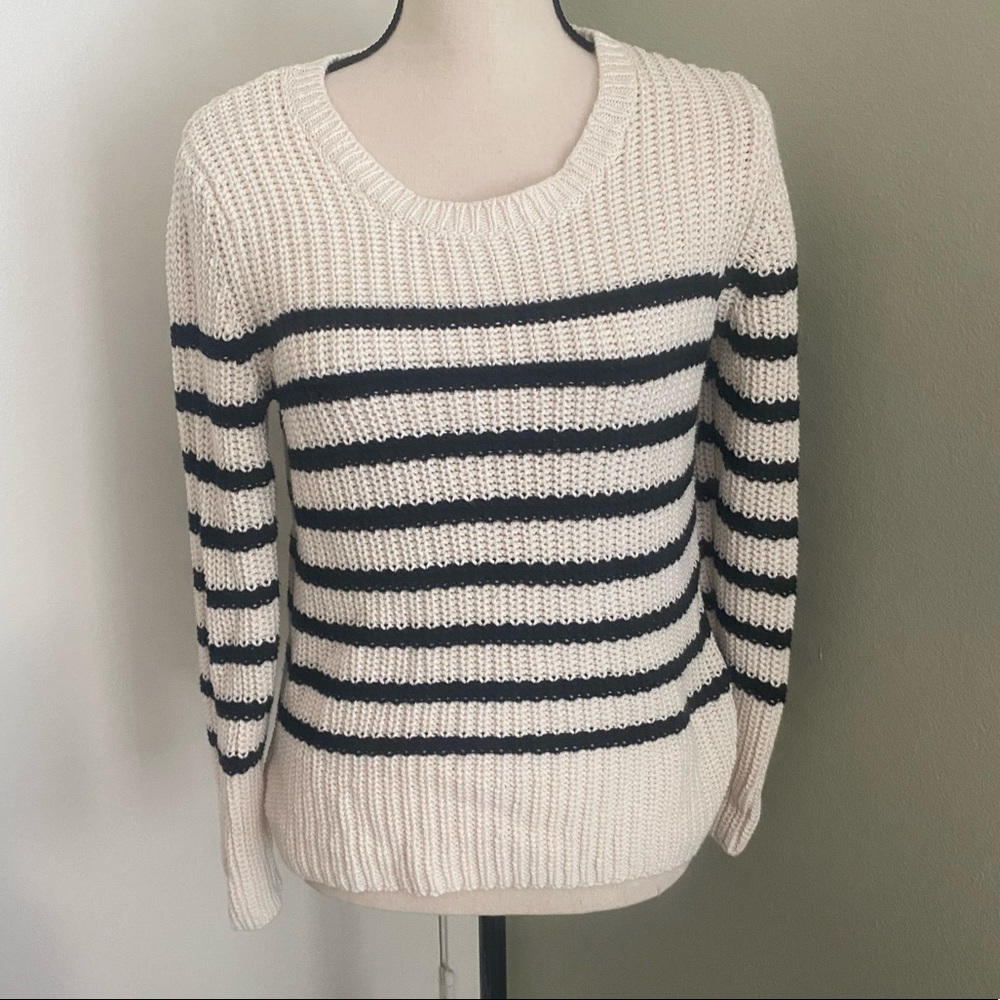Ann Taylor Knitted Striped Sweater